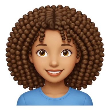curly haired black girl sticker