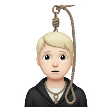 Hanging by a Noose around the neck emoji sticker