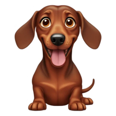 crazy brown dachshund sticker