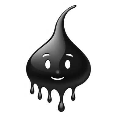 black ink spill sticker