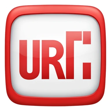 a red square with the word "ur pist" in the middle of the square sticker