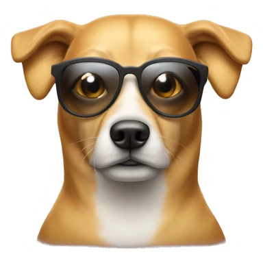 Hund wo eine Sonnenbrille aufhat  sticker