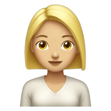 blonde girl meditation  sticker