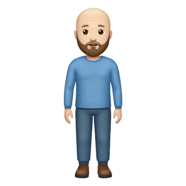 Bald white man with beard and no arms or legs sticker