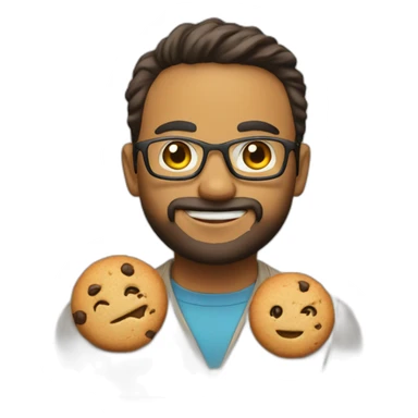 Product manager with a cookie sticker