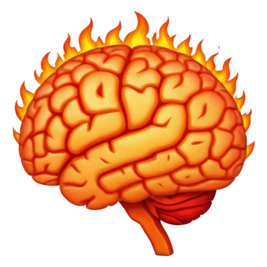My brain is in fire sticker