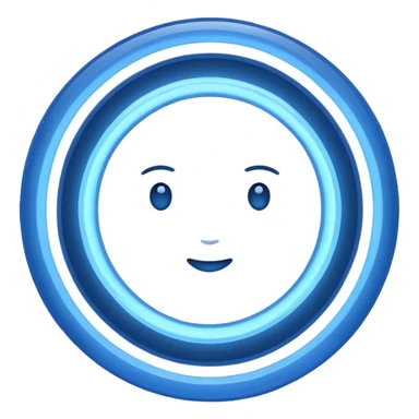 circular blue halo sticker