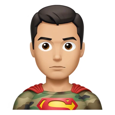 Superman in camouflage sticker