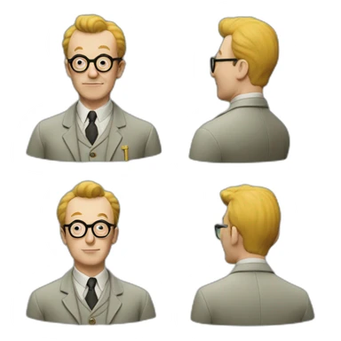 Professor calculus, tintin sticker