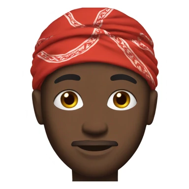 Red bandanna ￼on black man sticker