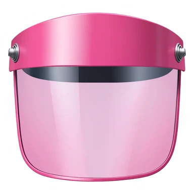 heavy duty pink shield visor, massive thickness, exaggerated Y2K style, substantial design sticker