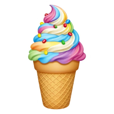 Ice Cream Rainbow Swirl Soft Serve sticker