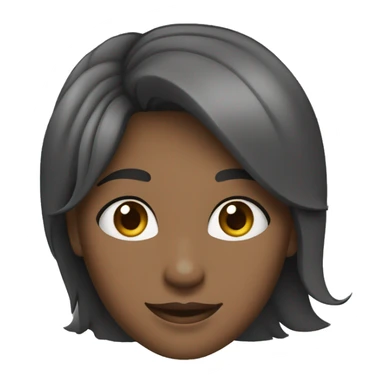 Mulher branca cabelo preto liso médio piscando de um olho só com um sorriso sticker