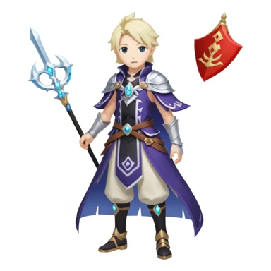 Diluc Ragnvindr (from Genshin Impact) (full body) sticker