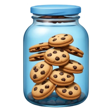 Blue jar full of cookies sticker