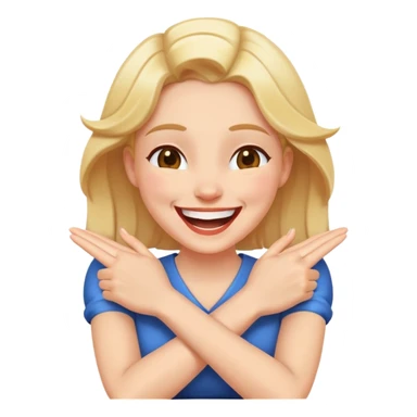 women crossed hands laughing  sticker