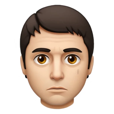 Emoji serio con sicatiz de tony montana sticker