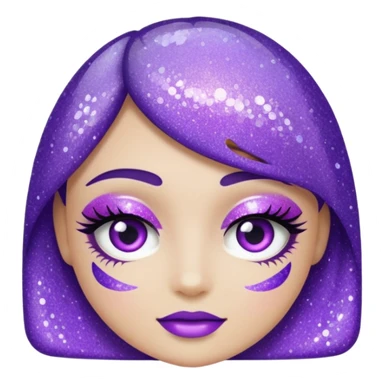glitter purple remedy sticker