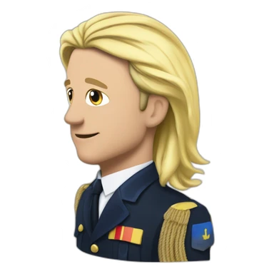 Macron a cheval sur marine lepen sticker