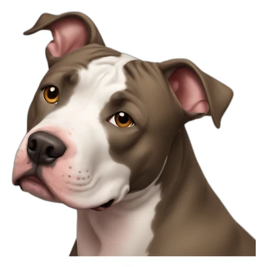 Pit bull with marks on his head sticker