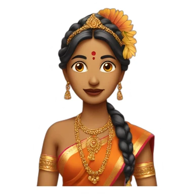 An Indian cultural  lady sticker