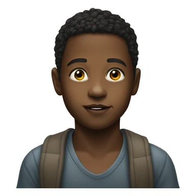 realistic portrait of a boy without words sticker