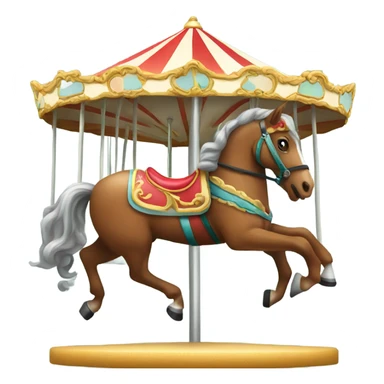 Horse riding a carousel sticker