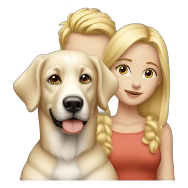 blond-hair-white-boy-and-girl-with-dog sticker