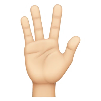 ASL  letter k pointer and ring finger up, thumb on palm  and naturally between the two upright fingers sticker