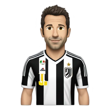 alex del piero with Juventus shirt sticker