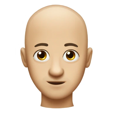 bald no eyebrows staring into camera fish eye lens sticker