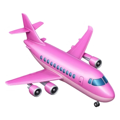 avión rosa sticker