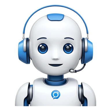 AI powered customer support bot logo sticker