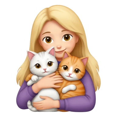 hug cats  sticker
