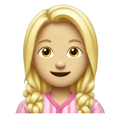 smiley face with blonde hair wearing pyjamas  sticker