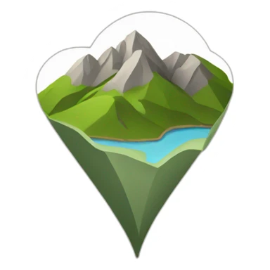 location pin with mountain inside sticker