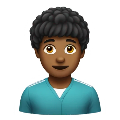 niñ de pelo corto negro con flequillo sticker