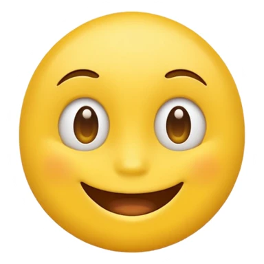 create an like yellow emoji that looks teally relaxed and smiles more on one site than another like one part of the mouth is wider up then the other sticker