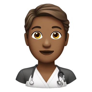 Esthetician with brown hair and is fitzpatrick 3 sticker