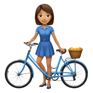 Lady with bicycle sticker
