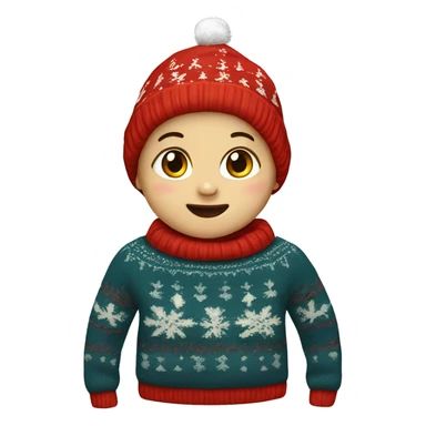 Baby in a Christmas jumper  sticker