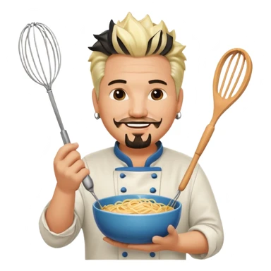 gut fieri chef holding whisk and bowl sticker