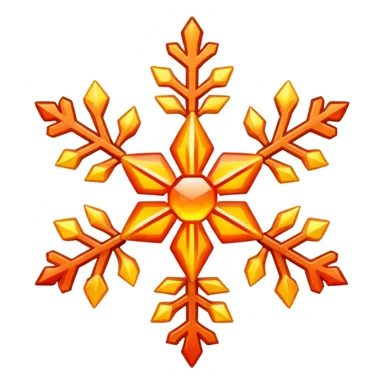 fiery snowflake sticker