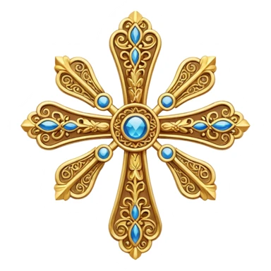 Eastern Orthodox cross. Transparent bakgrundl. sticker