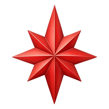 red twelve point star sticker