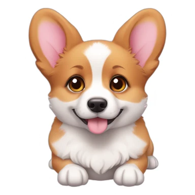 Corgi puppy heart sticker