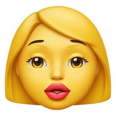 An emoji face making a kissy face waiting to be kissed  sticker