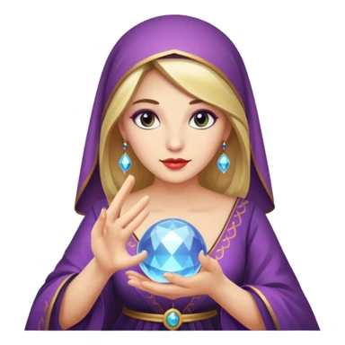 A beautiful woman is a fortune teller.g. sticker
