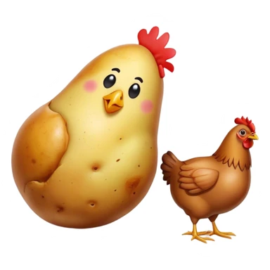 Potato with chicken leg sticker