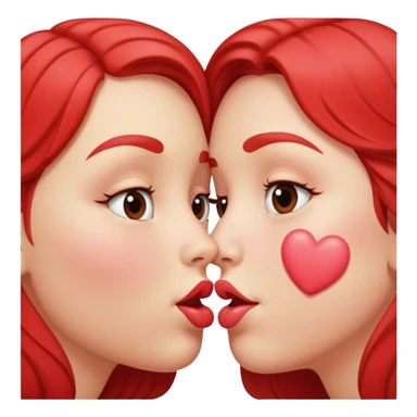 Kissing face kissing a face sticker